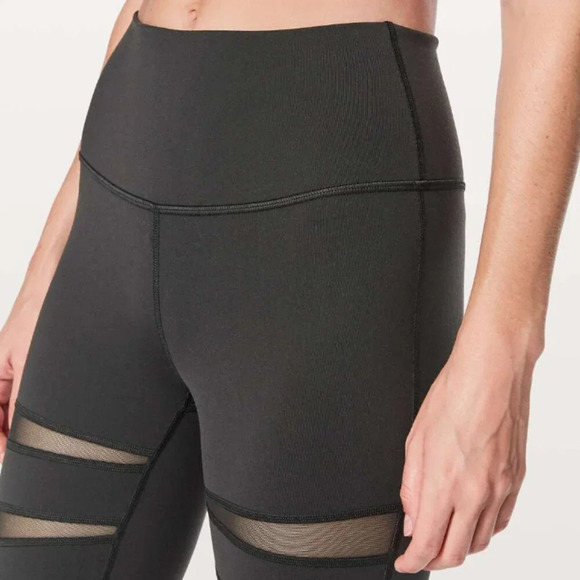 Lululemon Wunder Under Pant (Hi-Rise) *Tech Mesh 28" Black 21376 - Picture 3 of 11